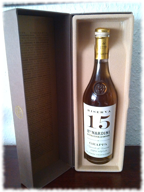 Nardini Grappa Riserva 15 Anni Geschenkkarton