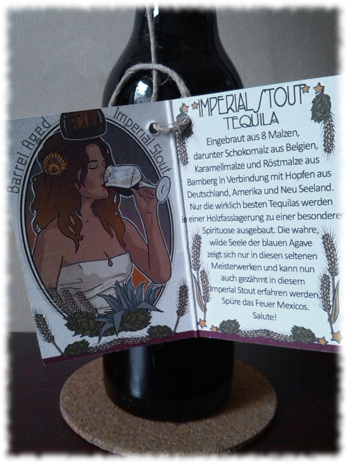 BrauKunstKeller Imperial Stout Single Barrel Aged Tequila Limited Edition Umhänger