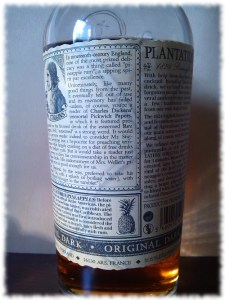 Plantation Stiggin's Fancy Pineapple Rum Rücketikett