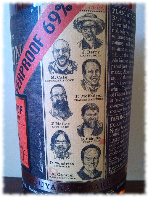 Plantation O.F.T.D. Overproof Artisanal Rum Etikettendetail