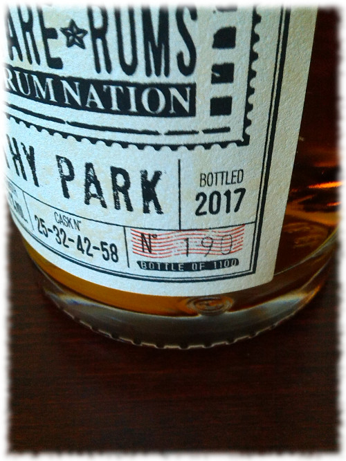 Rum Nation Rare Rum Worthy Park 11y Flaschennummer