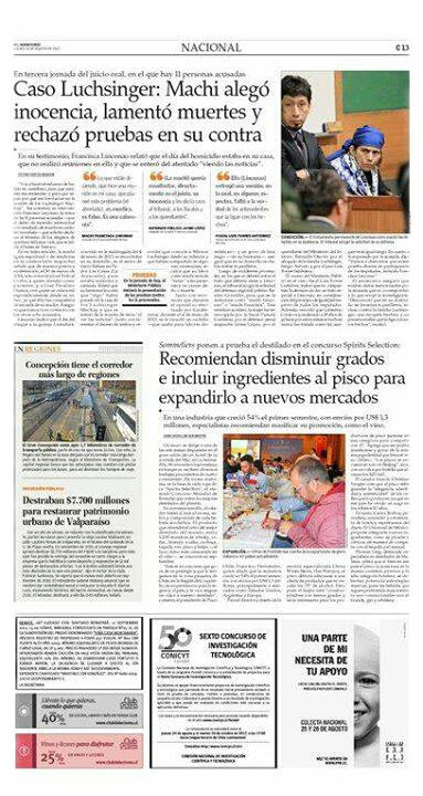 Spirits Selection 2017 Chile Zeitungsartikel