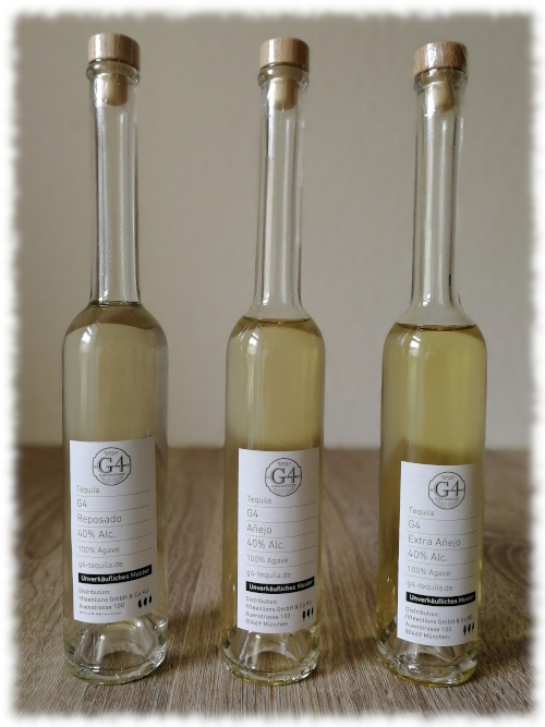 G4 Tequila Reposado, Añejo, Extra Añejo