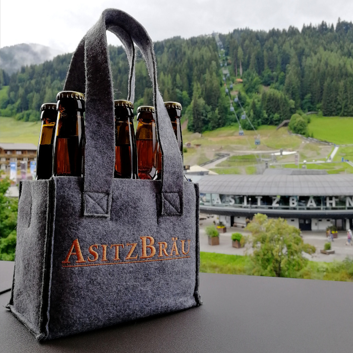 AsitzBräu Tragerl mit Flaschen