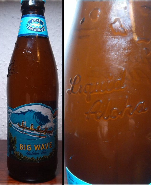 Kona Brewing Big Wave Golden Ale Vergleich mit Flasche
