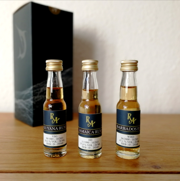 Rum Artesanal Barbados WIRD, Guyana VSG und Jamaica HD