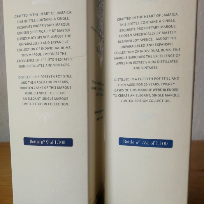 Appleton Estate Hearts Collection 1993 und 2002 Limitierungsnummer