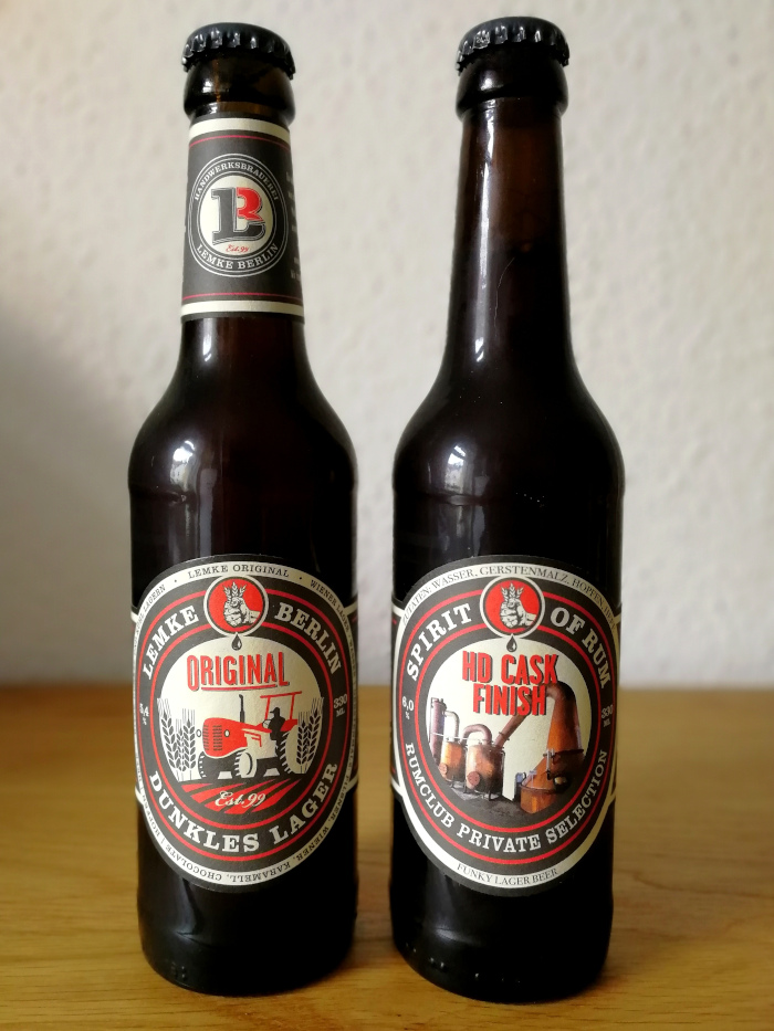 Lemke Original Dunkles Lager und Spirit of Rum HD Cask Finish