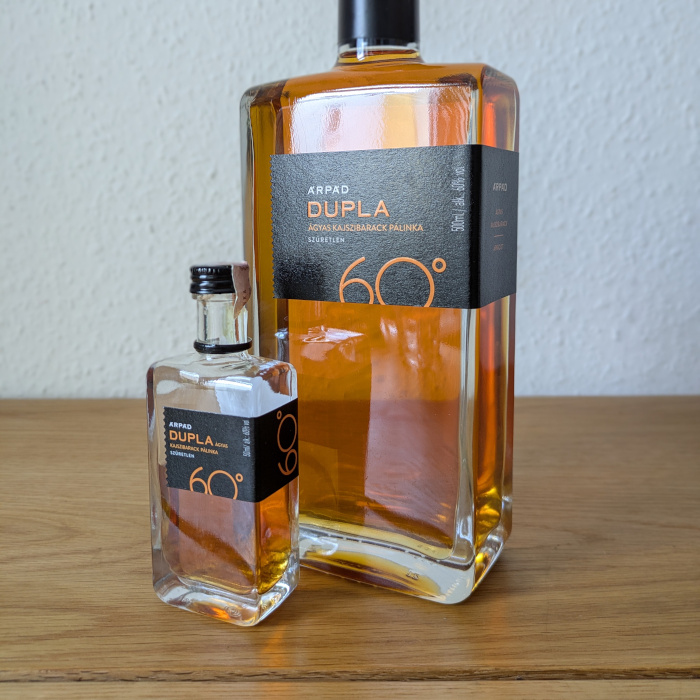 Árpád Dupla 60° Ágyas Kajszibarack Pálinka Miniatur